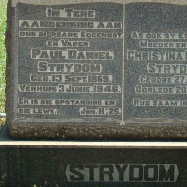STRYDOM Paul Daniel 1869-1946 &amp; Christina Louisa 1881-1973
