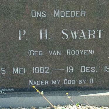 SWART P.H. nee VAN ROOYEN 1882-1966