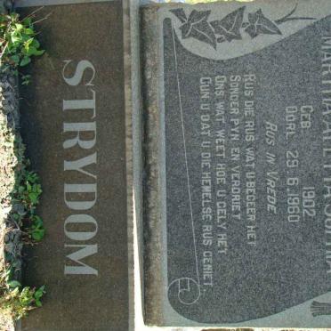 STRYDOM Martha Aletta Sophia 1902-1960