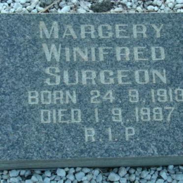 SURGEON Margery Winifred 1918-1987