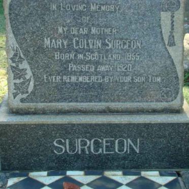 SURGEON Mary Colvin 1855-1920