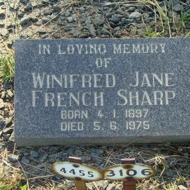 SHARP Winifred Jane French 1897-1975