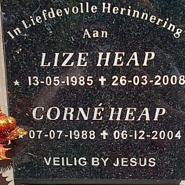 HEAP Lize 1985-2008 :: HEAP Corné 1988-2004