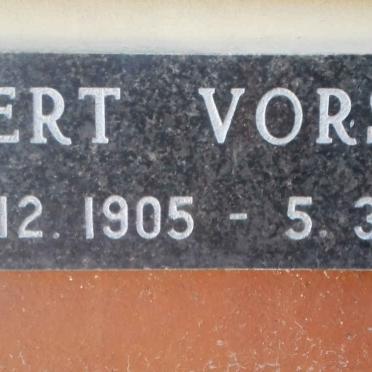 VORSTER Gert 1905-1988