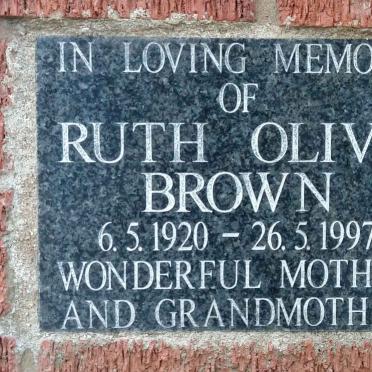 BROWN Ruth Olive 1920-1997