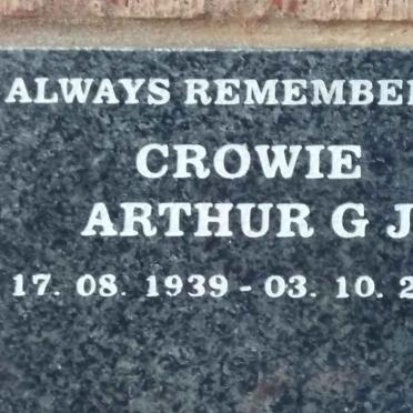 CROWIE Arthur G.J. 1939-2014