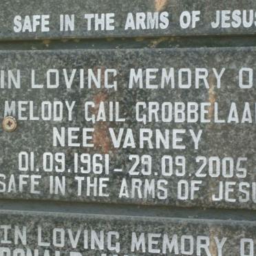 GROBBELAAR Melody Gail nee VARNEY 1961-2005