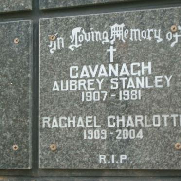 CAVANAGH Aubrey Stanley 1907-1981 &amp; Rachael Charlotte 1909-2004