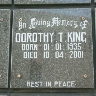 KING Dorothy T. 1935-2001