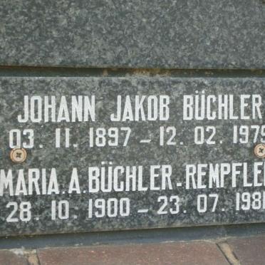 BÜCHLER Johann Jakob 1897-1975 &amp; Maria A. REMPFLER 1900-1981