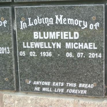 BLUMFIELD Llewellyn Michael 1936-2014