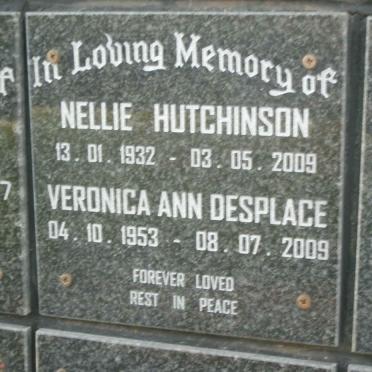 HUTCHINSON Nellie 1932-2009 :: DESPLACE Veronica Ann 1953-2009