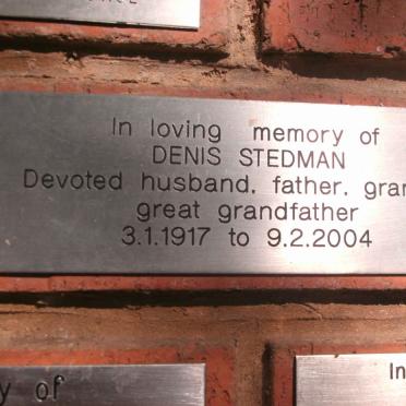 STEDMAN Denis 1917-2004
