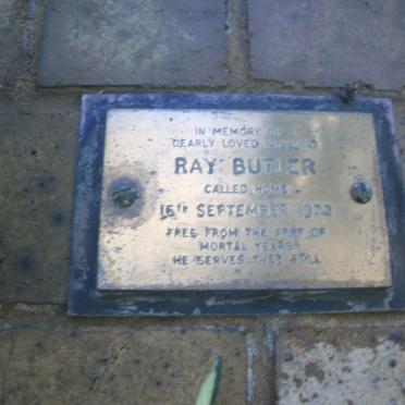 BUTLER Raymond Vernon 1915-1978