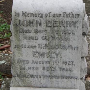BERRY John -1901 &amp; Emily -1927
