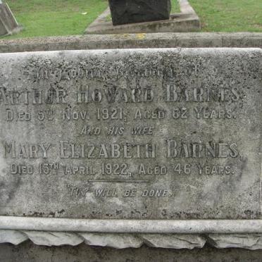 BARNES Arthur Howard 1921 &amp; Mary Elizabeth -1922