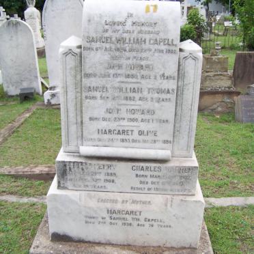 CAPELL Samuel William 1856-1902 &amp; Margaret -1938 :: CAPELL John Howard 1880- :: CAPELL Samuel William Thomas 1882-