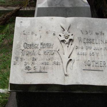 COMPTON George Henry Thomas -1921 &amp; Wesselina -1926