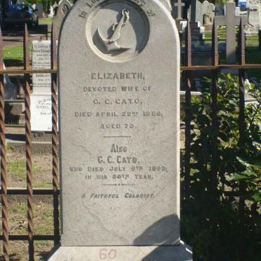 CATO G.C. -1893 &amp; Elizabeth 1813-1886