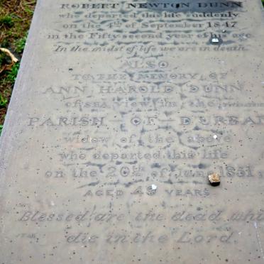 DUNN Robert Newton -1847 &amp; Ann Harold -1851
