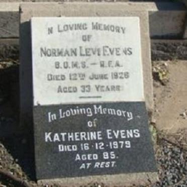 EVENS Norman Levi -1926 &amp; Katherine -1979