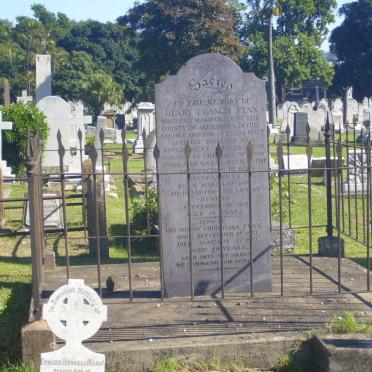 FYNN Henry Francis 1803-1861 &amp; Christiana 1821-1870