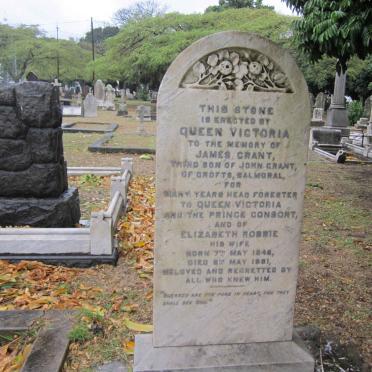 GRANT James 1846-1881 &amp; Elizabeth ROBBIE