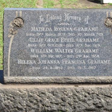 GRAHAME William Walter 1871-1958 &amp; Matilda Rosana 1878-1919