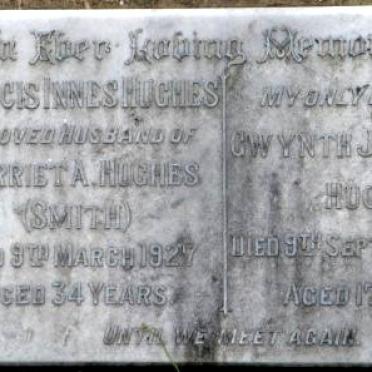 HUGHES Francis Innes nee -1927 :: HUGHES Gwynth Joyce Innes -1940