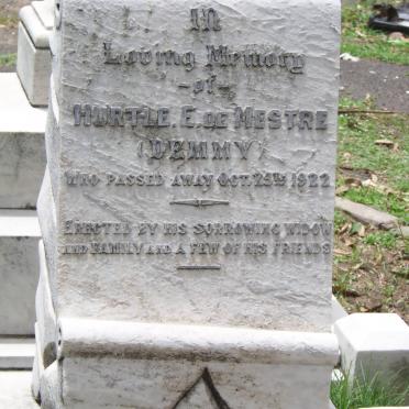 MESTRE Hurtle E., de -1922