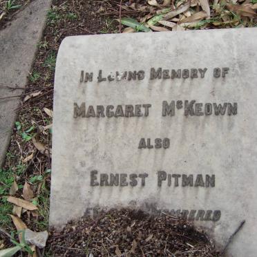 PITMAN Ernest :: McKEOWN Margaret