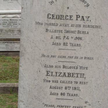 PAY George -1906 &amp; Elizabeth -1911