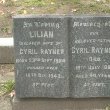 RAYNER Cyril -1962 &amp; Lilian 1884-1943