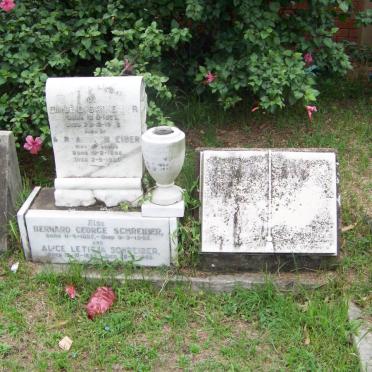 SCHREIBER Emile B. 1832-1906 &amp; Mary Ann Eliza 184? -1930 :: SCHREIBER Bernard George 1885-1945 &amp; Alice Letitia 1884-1965