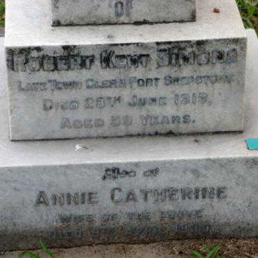 SIMONS Robert Kent -1919 &amp; Annie Catherine -1930