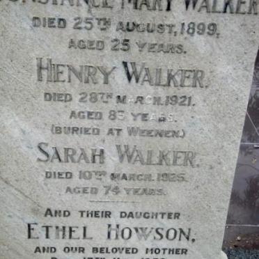 WALKER Constance Mary -1899 :: WALKER Sarah -1925 :: HOWSON Ethel -1952