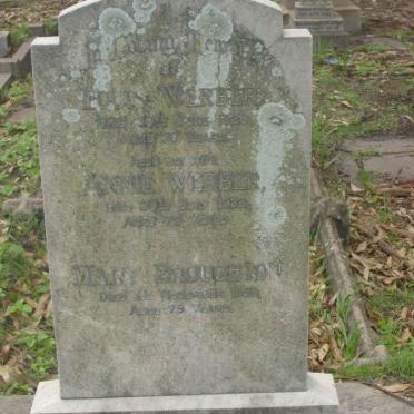 WERBER Louis -1920 &amp; Annie -1933 :: BROUGHTON Mary -1950