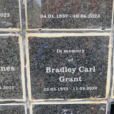 GRANT Bradley Carl 1973-2022