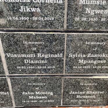 DLAMINI Vusumuzi Reginald 1950-2019 :: MPUNGOSE Sylvia Zamokuhle 1933-2020