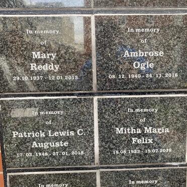 AUGUSTE Patrick Lewis C. 1948-2018 :: FELIX Mitha Maria 1923-2018
