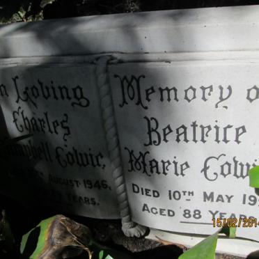 COWIE Charles Campbell -1946 &amp; Beatrice Marie -1951