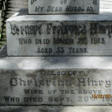 HINEY Bernard Frederick -1915 &amp; Christine -1923