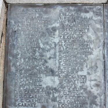Durban Cenotaph_ 05 :: B - C Surnames