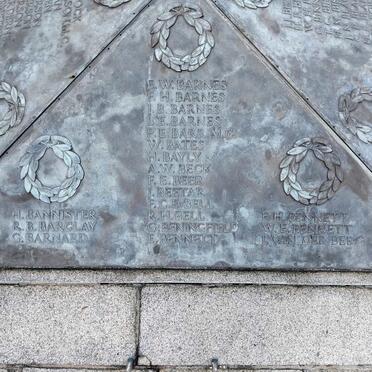 Durban Cenotaph_ 01 :: B - B Surnames