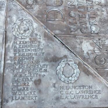 Durban Cenotaph_ 10 :: K - L Surnames