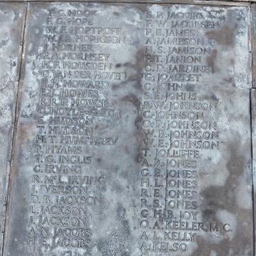 Durban Cenotaph_ 09 :: H - K Surnames