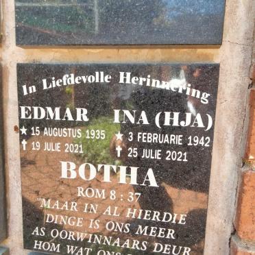 BOTHA Edmar 1935-2021 &amp; H.J.A. 1942-2021