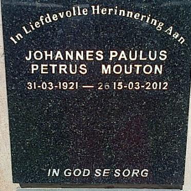 MOUTON Johannes Paulus Petrus 1921-2012