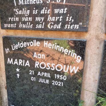 ROSSOUW Maria 1950-2021