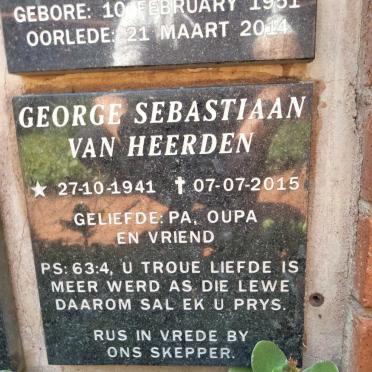 HEERDEN George Sebastiaan, van 1941-2015